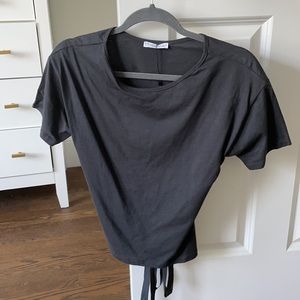 Zara open tie back tee